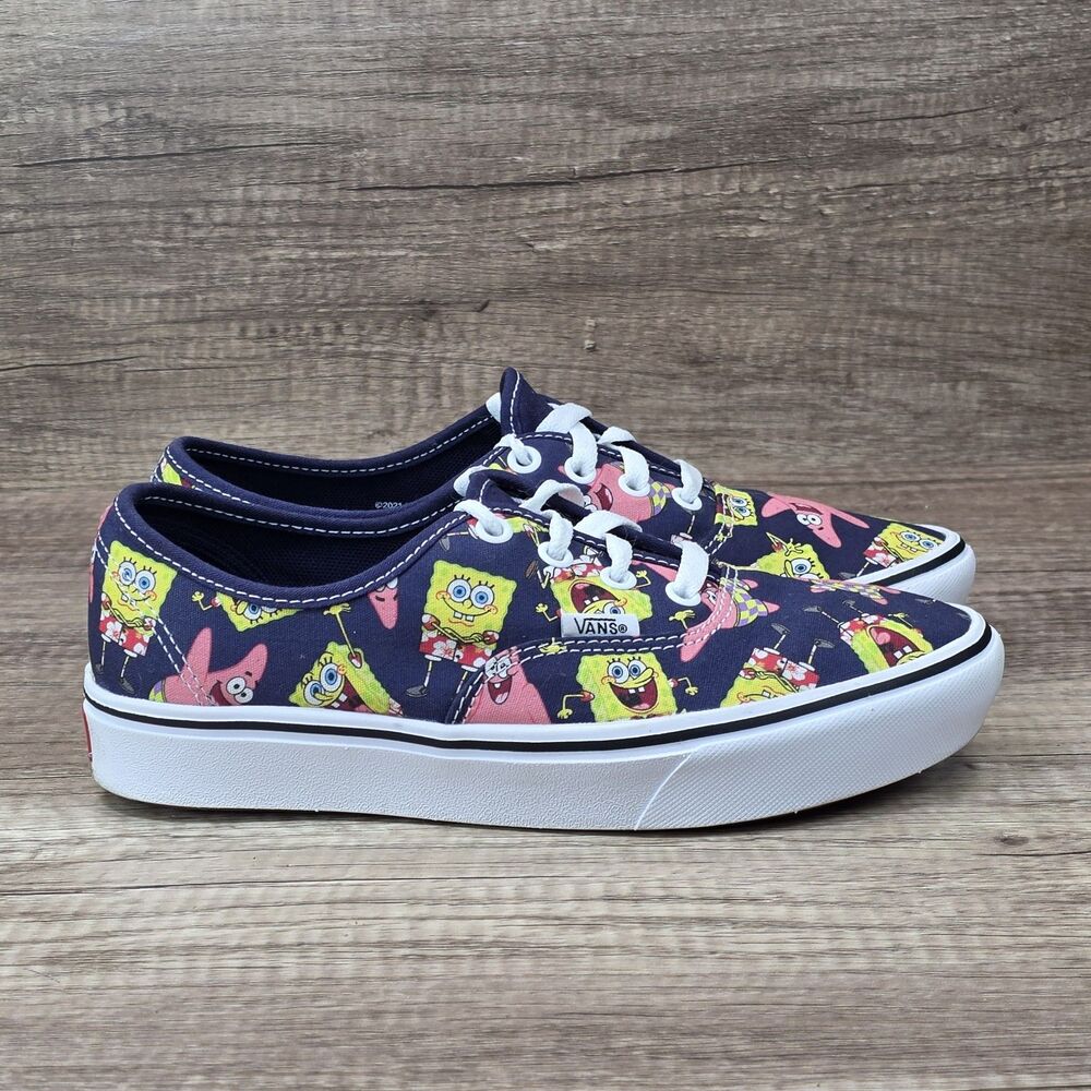 Vans x Spongebob Comfycush Authentic Women's Size 7 Aloha Bob Patrick Star Shoes